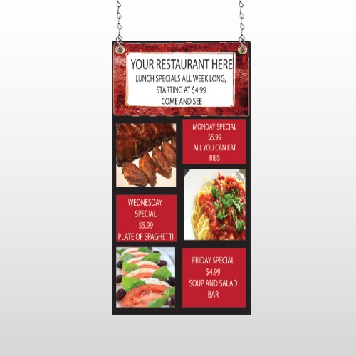 Restaurant Specials 370 Window Sign