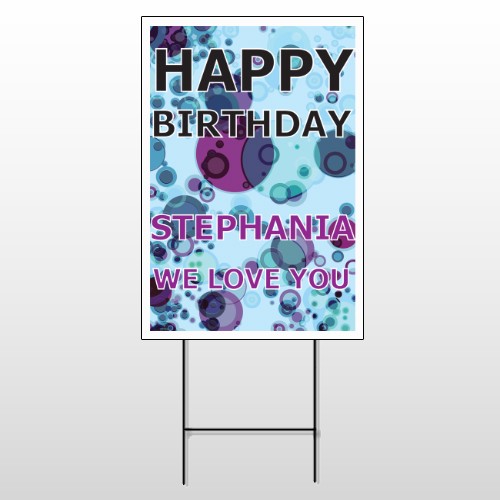 Birthday Dots 16 Wire Frame Sign