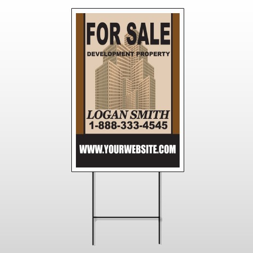 Brown Buildings 858 Wire Frame Sign