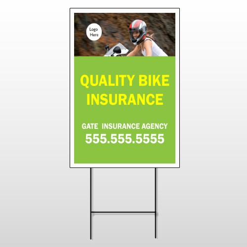 Bike Insurance 110 Wire Frame Sign