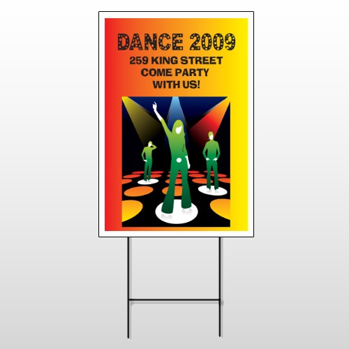 Dance Disco 518 Wire Frame Sign