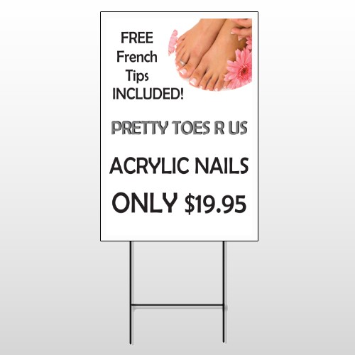 Floral Pedicure 293 Wire Frame Sign