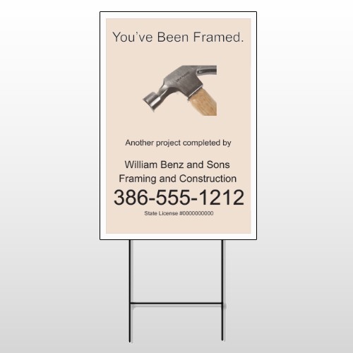 Framed 236 Wire Frame Sign