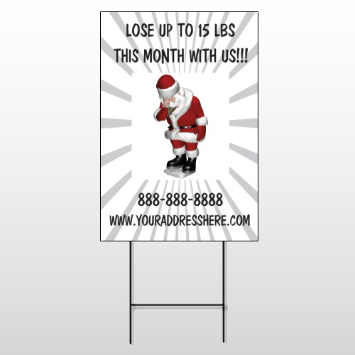Health Santa 402 Wire Frame Sign