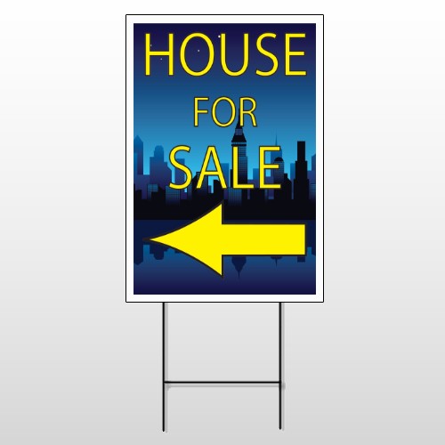 House Rent Night City 712 Wire Frame Sign