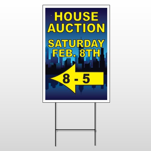 Open House Night City 708 Wire Frame Sign