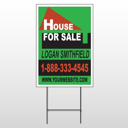 Red Roof House 855 Wire Frame Sign