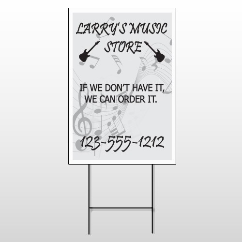 Silhouette Guitar 371 Wire Frame Sign