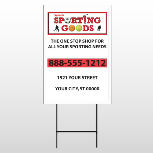 Sporting Goods 528 Wire Frame Sign