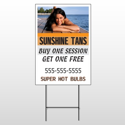 Sunshine Tans 297 Wire Frame Sign