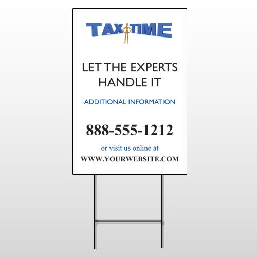 Tax Time 171 Wire Frame Sign