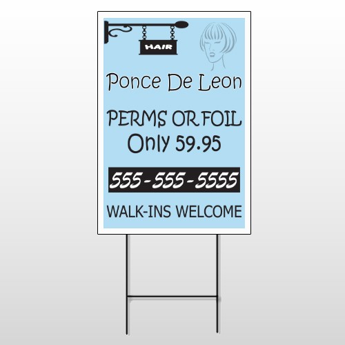 Woman Hair Sign 289 Wire Frame Sign