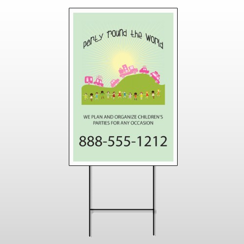 World Party Plan 520 Wire Frame Sign