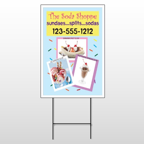 Ice Cream 374 Wire Frame Sign