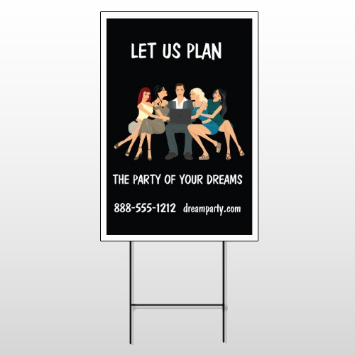 Party Planning 519 Wire Frame Sign