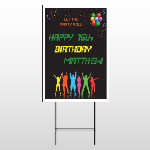 Silhouette Party 187 Wire Frame Sign