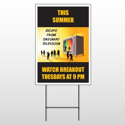 Television 525 Wire Frame Sign