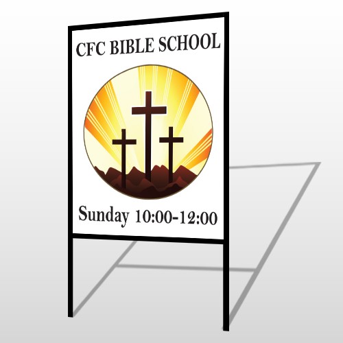 3 Crosses 149 H-Frame Sign