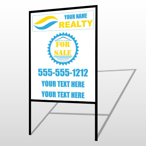 Blue Bottle Cap 658 H-Frame Sign