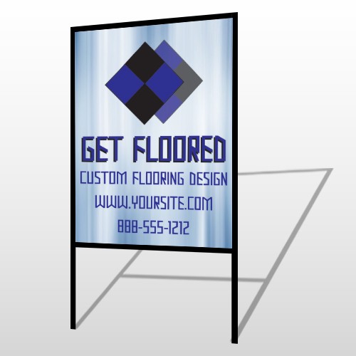Blue Checker 249 H-Frame Sign