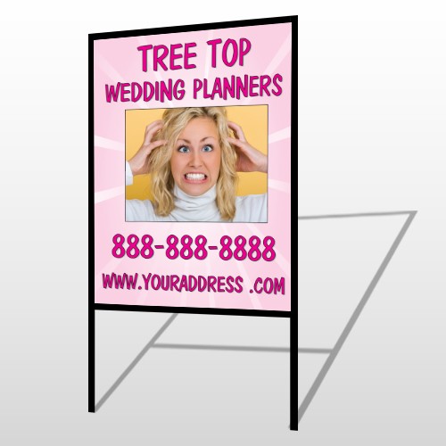 Crazy Wedding 411 H-Frame Sign