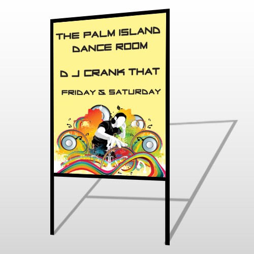 DJ Crank Night 369 H-Frame Sign