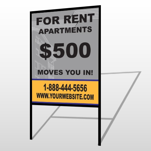 Gray Buildings 866 H-Frame Sign