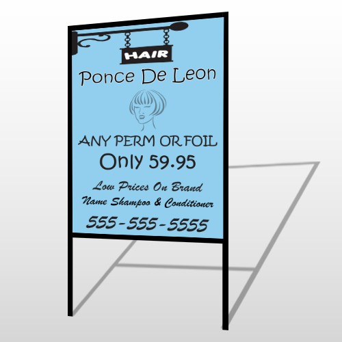 Hair 289 H-Frame Sign
