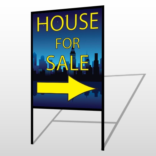 House Sale Night City 713 H-Frame Sign