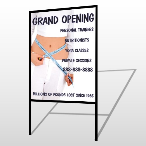 Middriff Measure 405 H Frame Sign