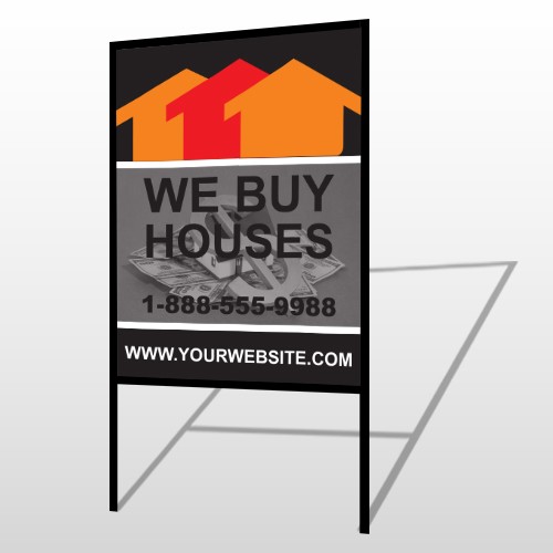 Money & Dollar Signs 853 H-Frame Sign