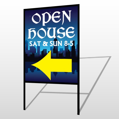 Open House Night City 706 H-Frame Sign