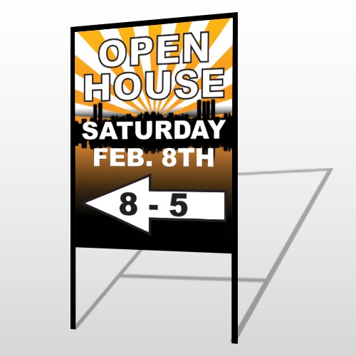 Open Left Arrow 714 H-Frame Sign