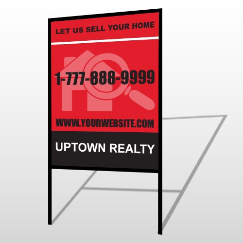 Red House Magnified 859 H-Frame Sign