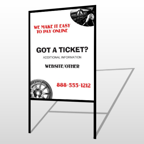 Steering Wheel 154 H-Frame Sign