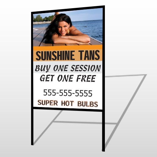 Sunshine Tans 297 H Frame Sign