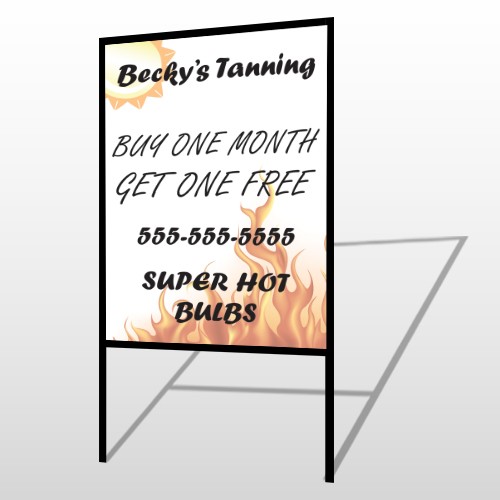 Tanning 298 H-Frame Sign