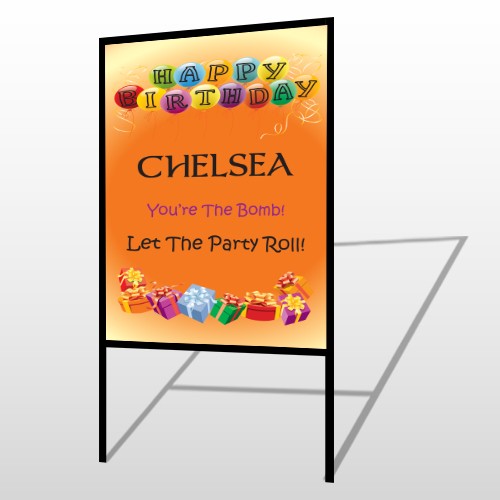 Birthday Balloons 185 H-Frame Sign