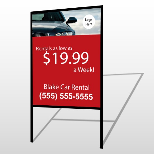 Car Rental 112 H Frame Sign