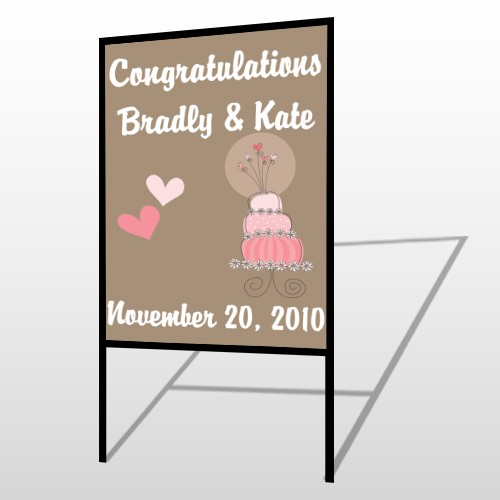 Heart Cake 03 H-Frame Sign