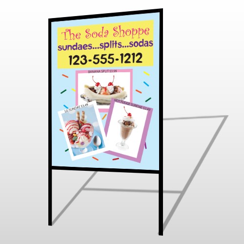 Ice Cream 374 H Frame Sign