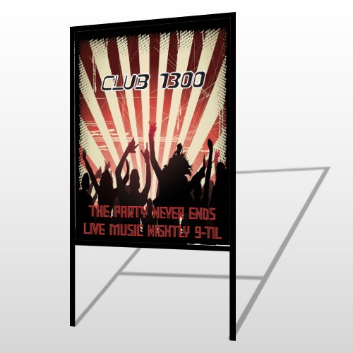 Night Club 523 H Frame Sign