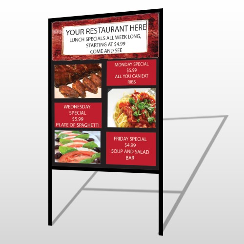 Restaurant Specials 370 H Frame Sign