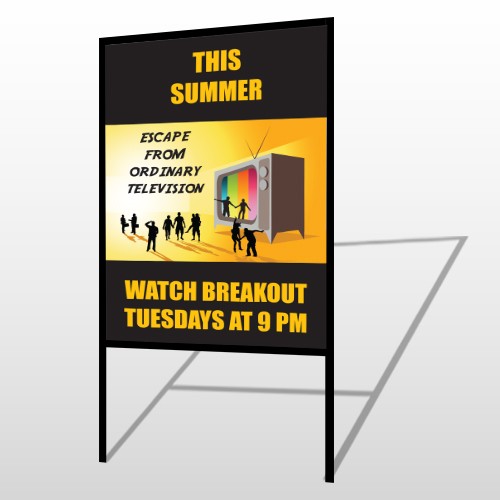 Television 525 H Frame Sign