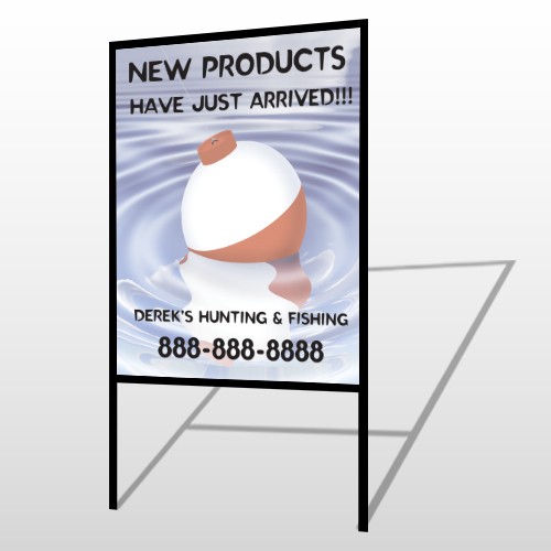 Fishing Bobber 410 H Frame Sign