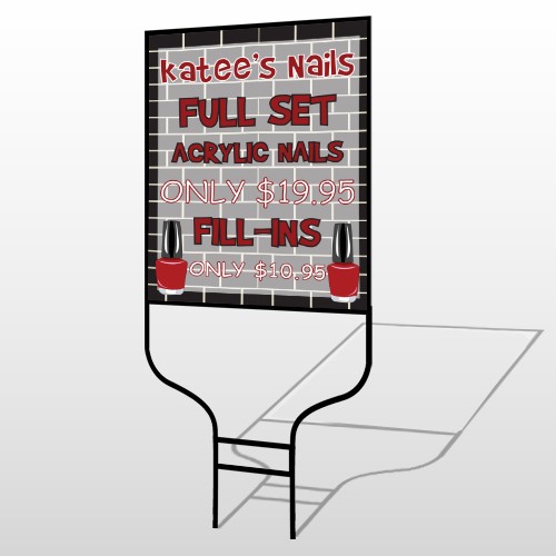 Acrylic Nails 292 Round Rod Sign