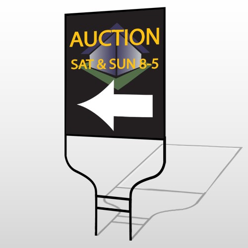 Auction Corner 650 Round Rod Sign
