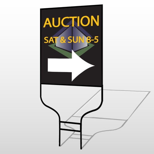 Auction Corner 701 Round Rod Sign