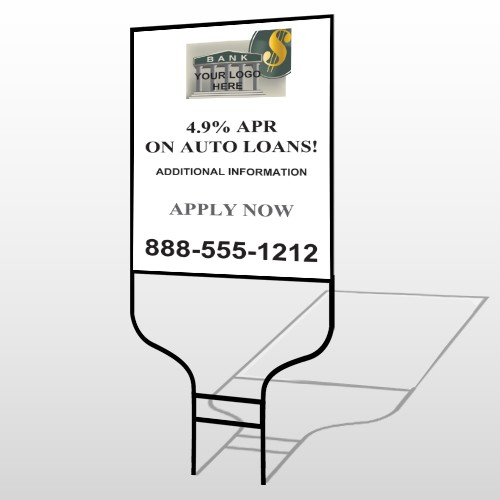 Auto Loan 173 Round Rod Sign