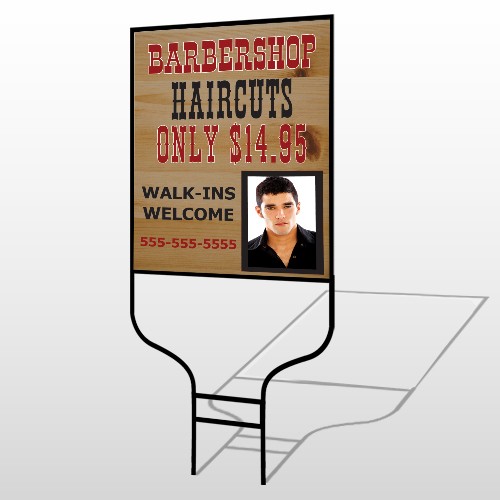 Barbershop Cuts 287 Round Rod Sign